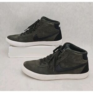 EUC NIKE SB Bruin Hi Sneakers - 2017 Sequoia/Black Suede Women's Size 8.5